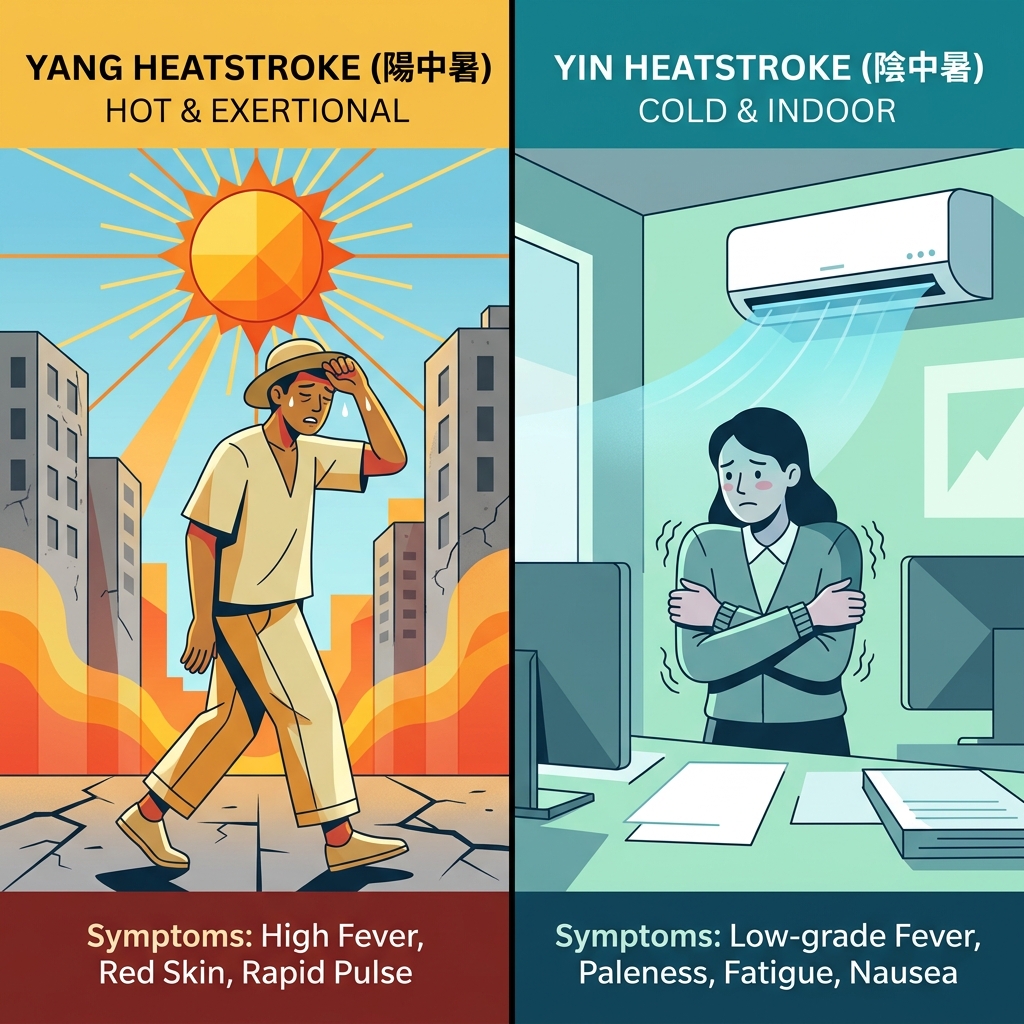 Featured image of post 中暑的「陰暑」與「陽暑」差在哪？頭暈、想吐是感冒還是中暑？分辨「陰暑」與「陽暑」及正確急救法