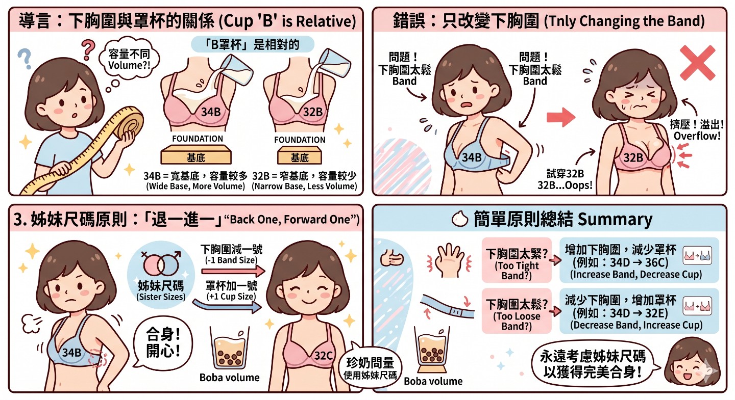 姊妹尺碼示意圖