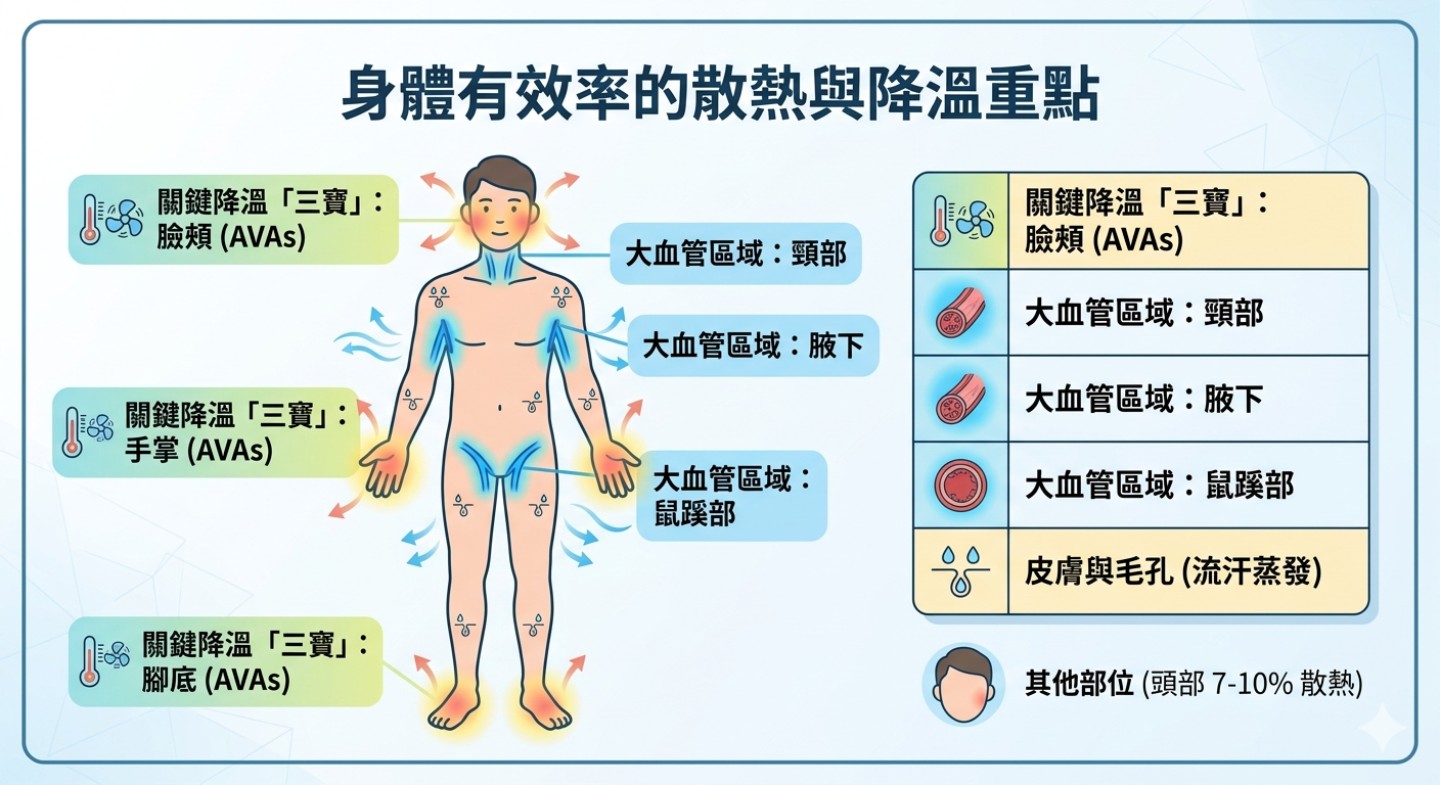 身體有效率的散熱與降溫重點